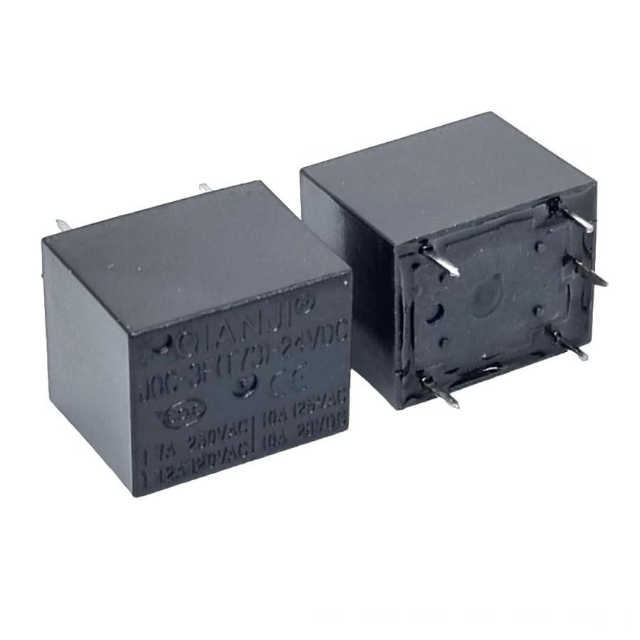 WT3FF-S-124C, 24V DC, Tek kutuplu, çift yönlü (SPDT), 10A 250V AC, Genel Amaçlı Röle, PCB Montaj, Weitou