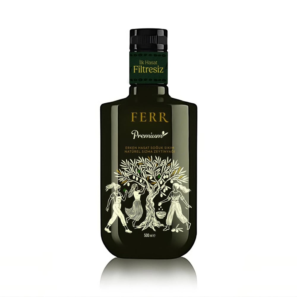 FERR Premium 2026 İlk Hasat Filtresiz Zeytinyağı 500ml