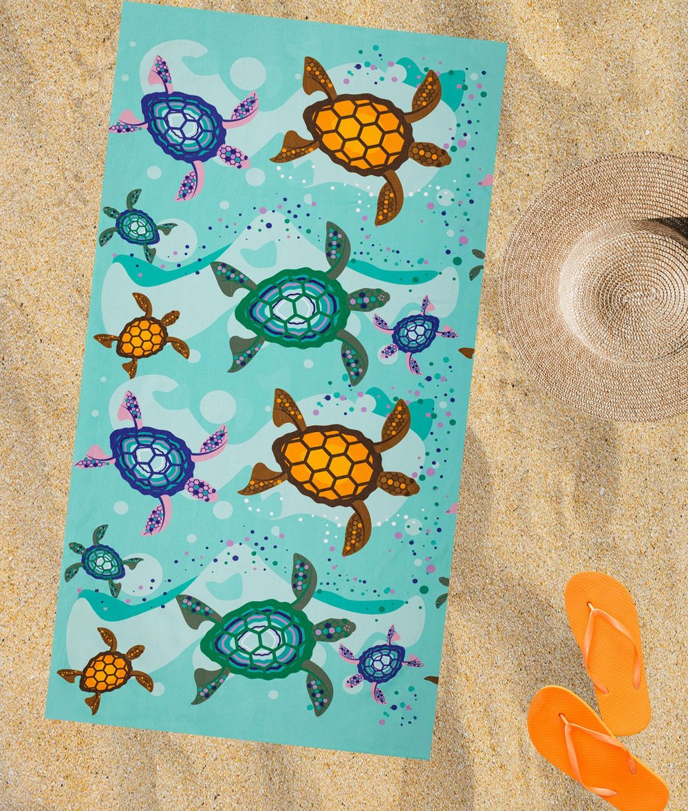 LADYHANDCARETTA BASKLI 80X155 CM PLAJ HAVLUSU
