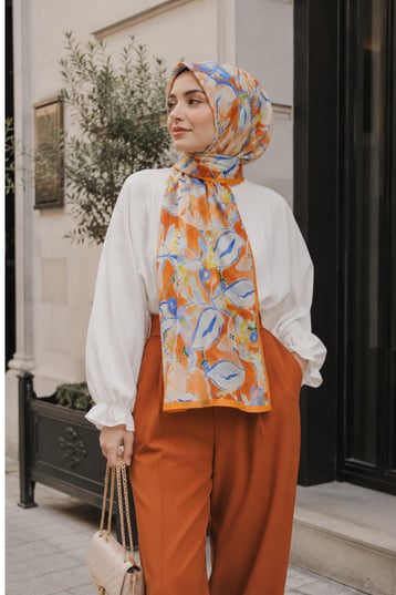 ÇİÇEK DESEN FRANSIZ İPEĞİ