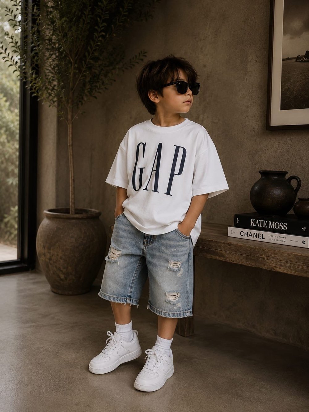 Battal Boy Logolu Basic Unisex Tshirt - Beyaz