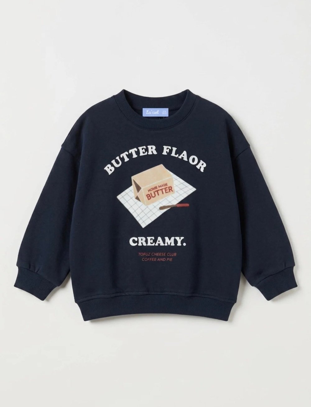 Butter Baskılı Lacivert Unisex Çocuk Sweatshirt