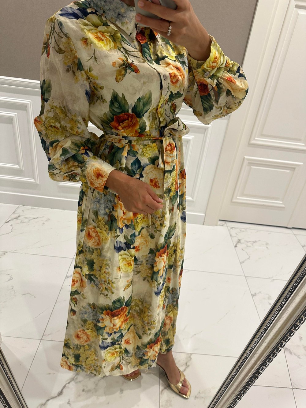 FLOWER YELLOW ELBİSE