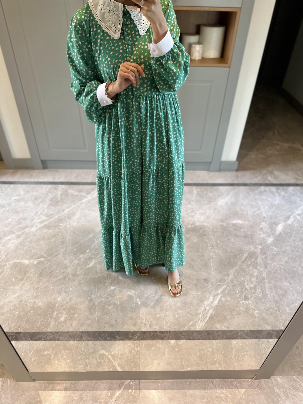 ROSY GREEN ELBİSE