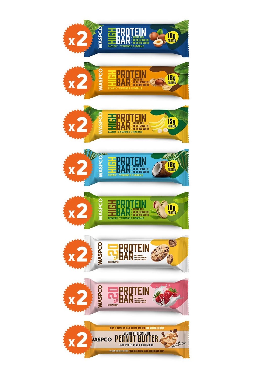 Protein Bar Karma Kutu 16 Adet (8 Çeşit)