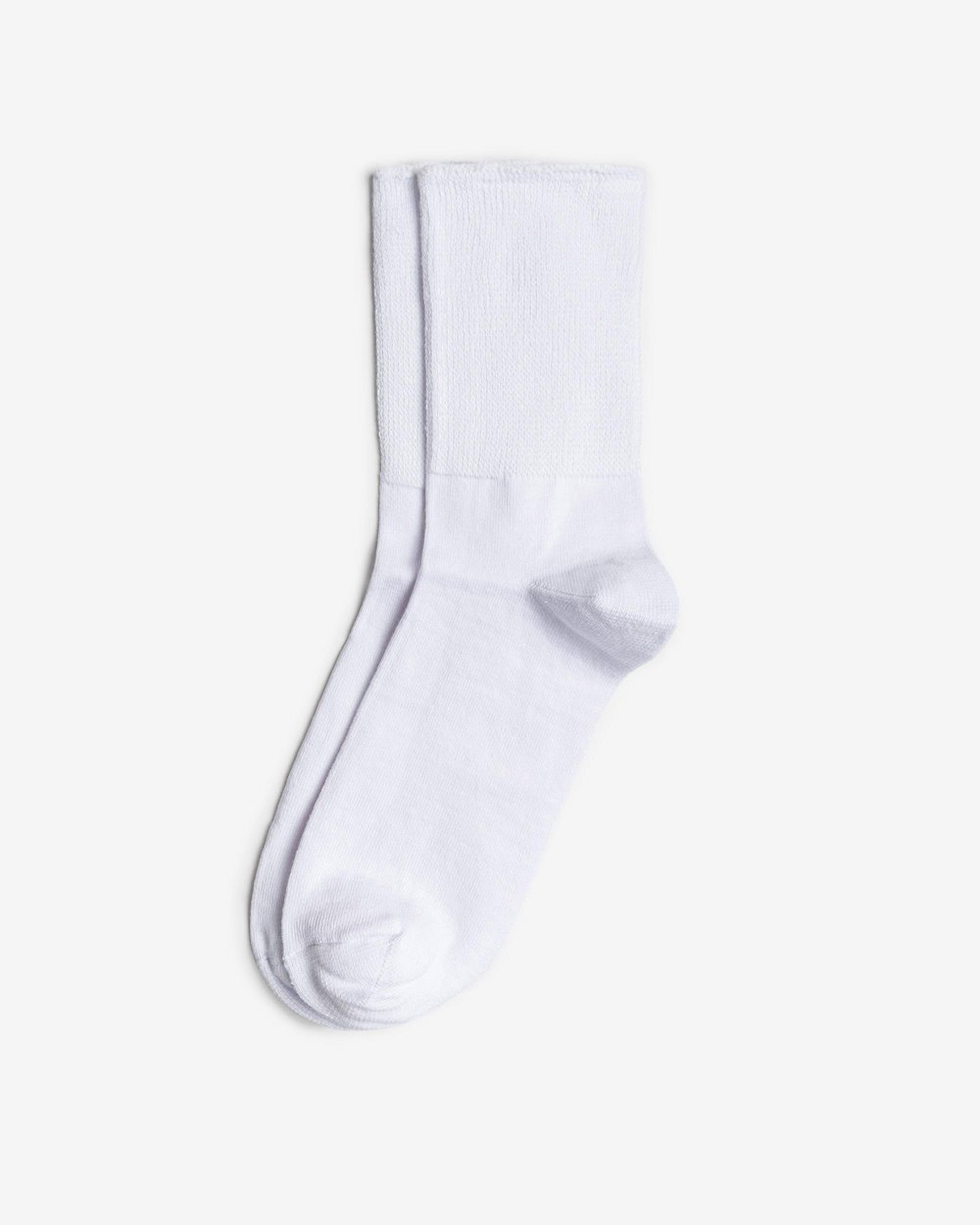 Unisex Bambu Diyabetik Çorap Beyaz