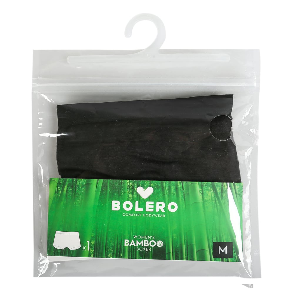  Kadın Bambu Boxer Siyah 