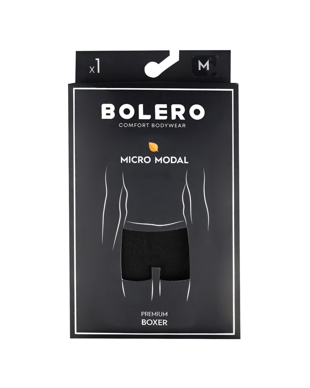 Erkek Premium Micromodal Boxer Siyah