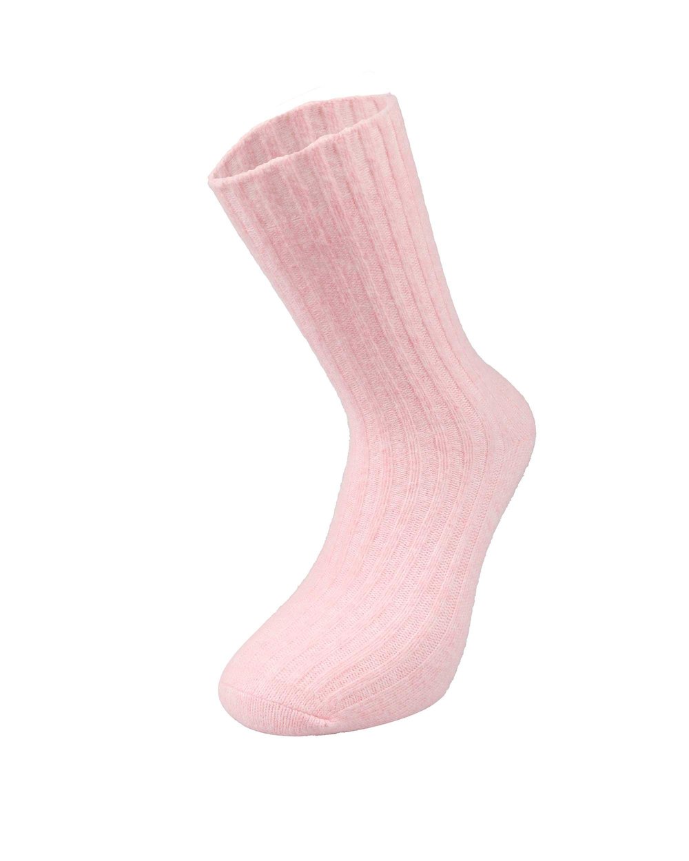 Kadın Kaşmir Yün 12li Bot Çorabı Pembe