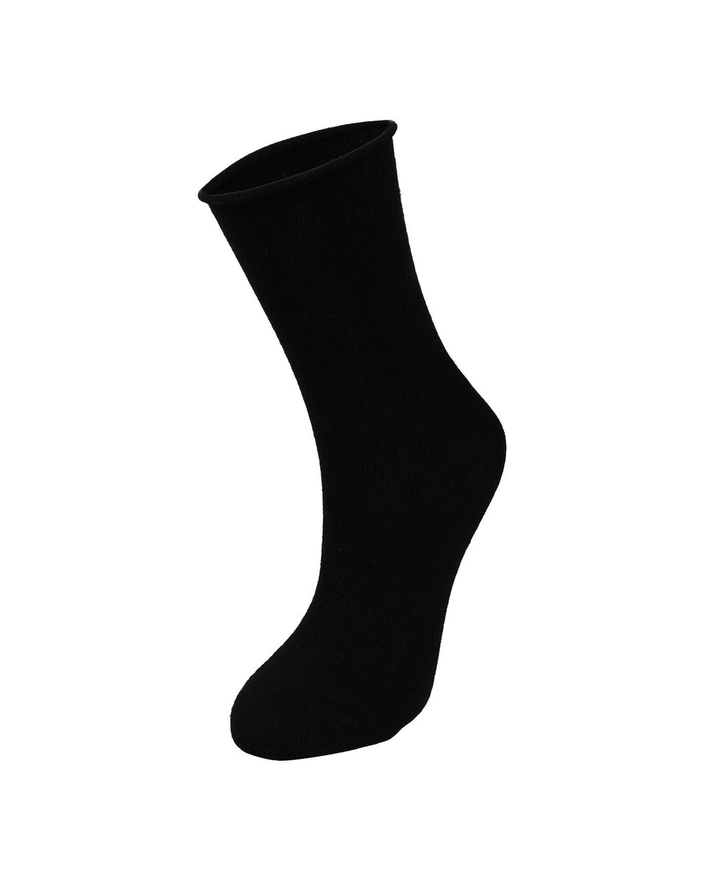 Kadın Roll Top Lastiksiz 12li Pamuk Çorap Siyah
