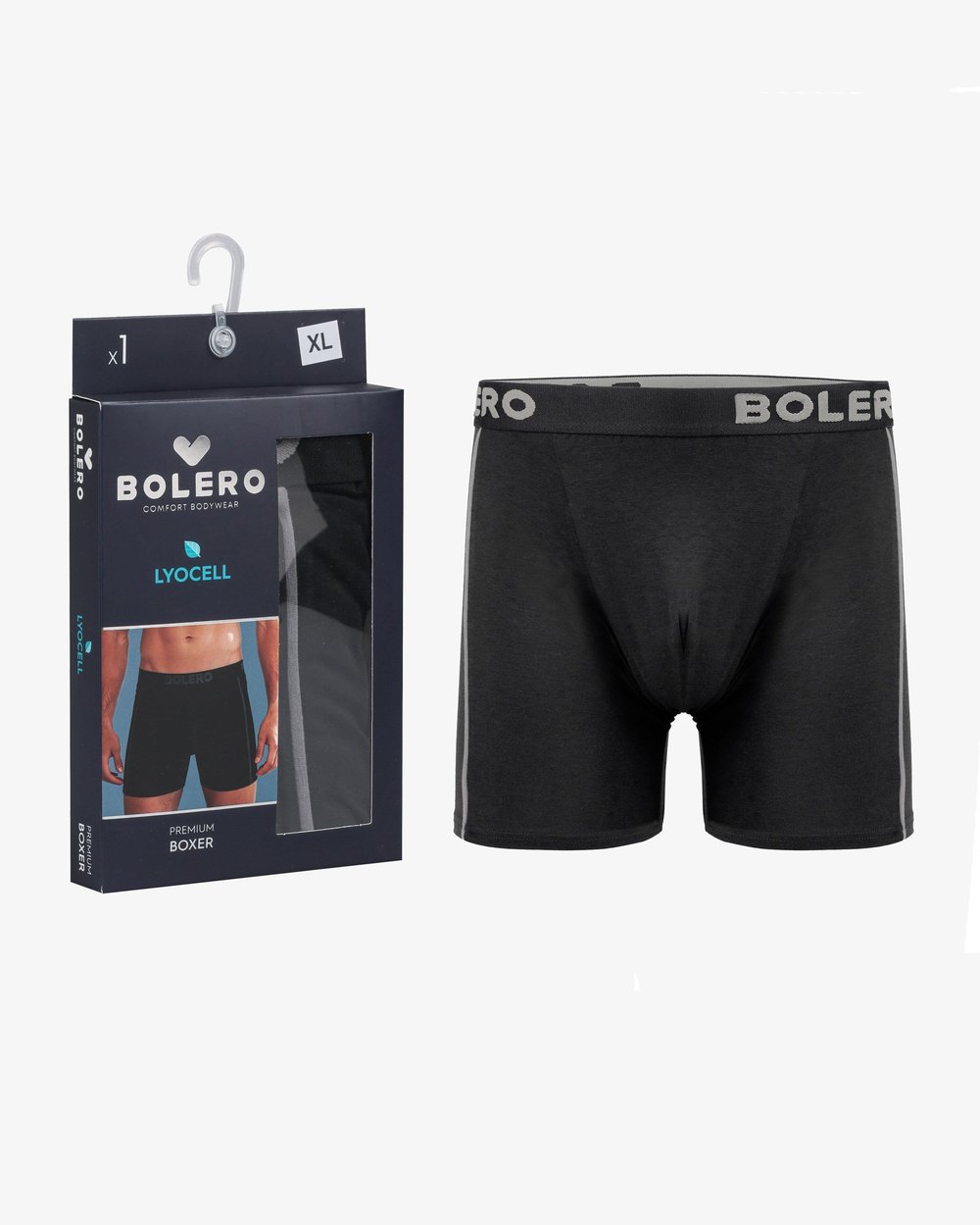 Erkek Premium Lyocell Boxer Siyah