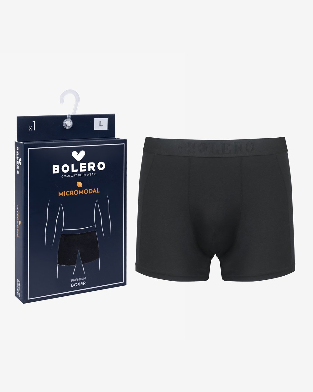 Erkek Premium Micromodal Boxer Siyah