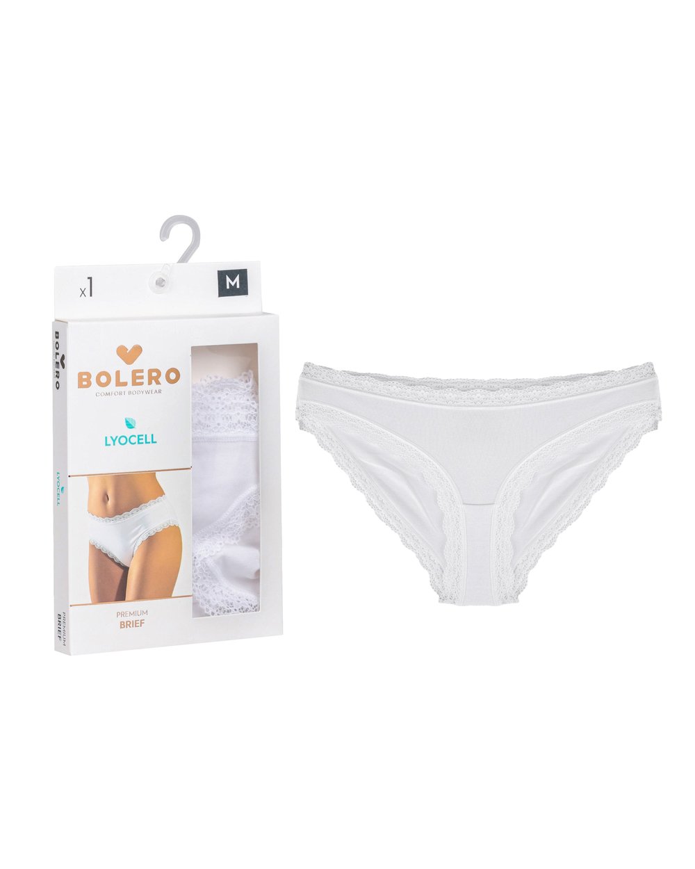 Kadın Premium Lyocell Slip Beyaz