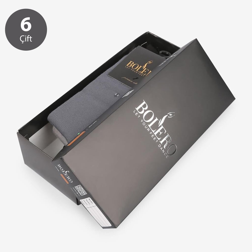 Toptan 6lı Premium Dikişsiz Erkek Bambu Soket Çorap-E70