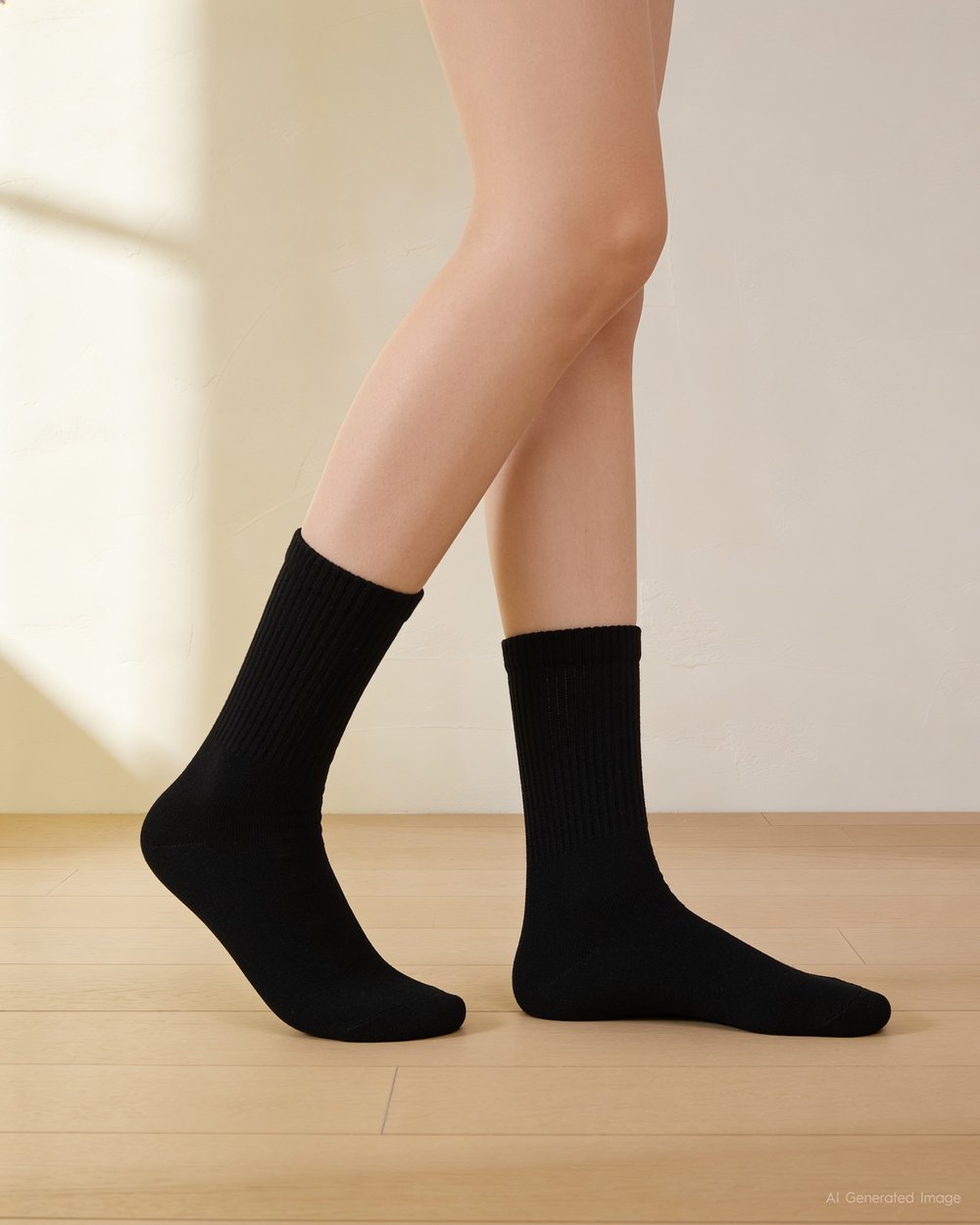 Unisex Fitilli Çorap Siyah