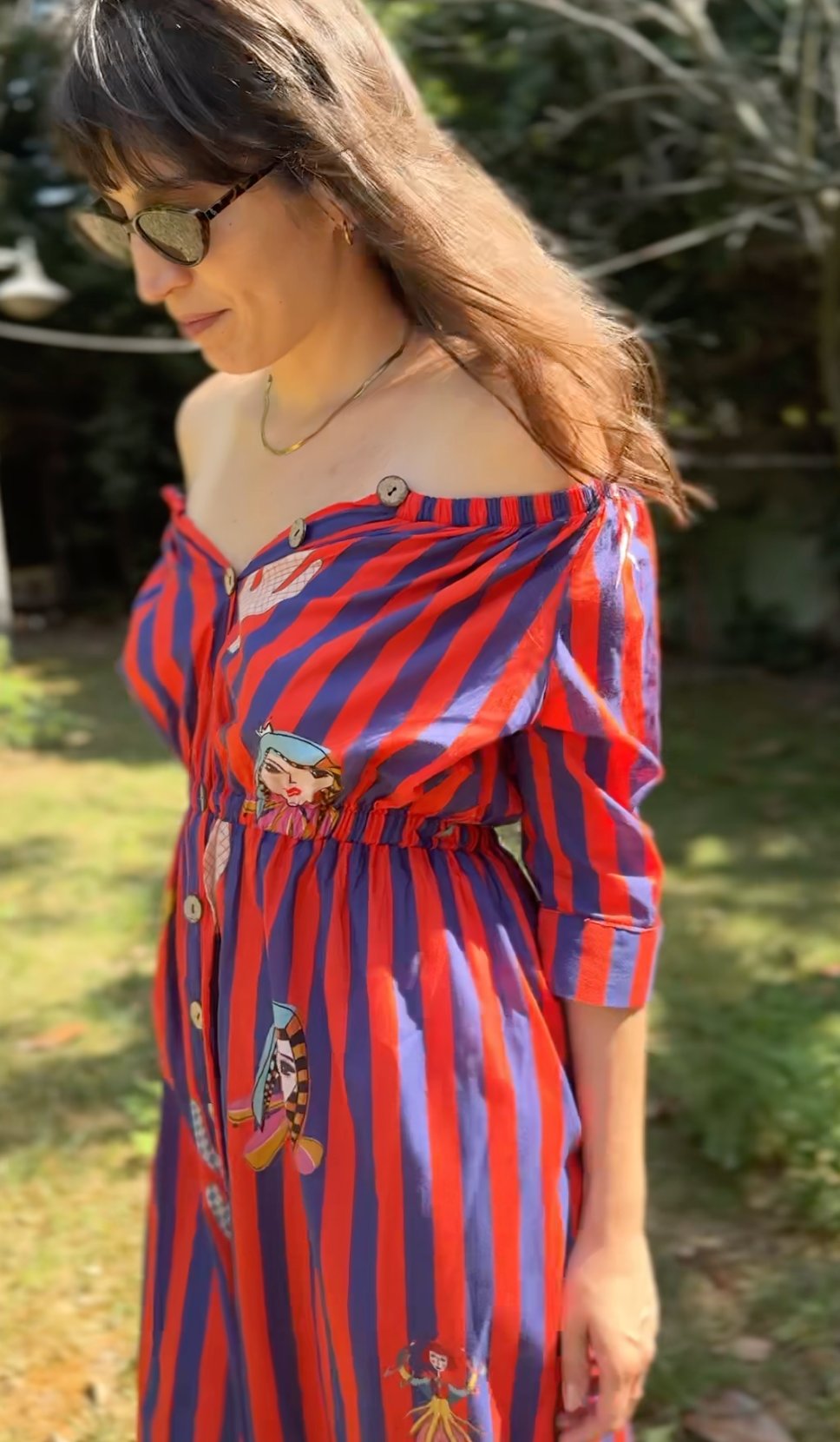 Striped Red Dress