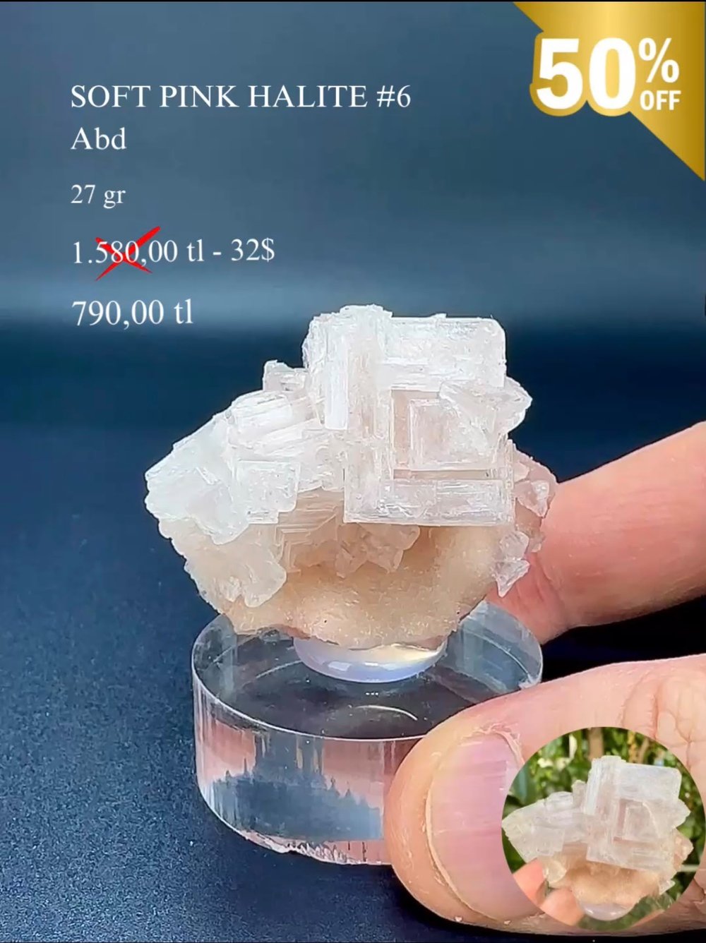 AÇIK PEMBE HALİT 27 GR.