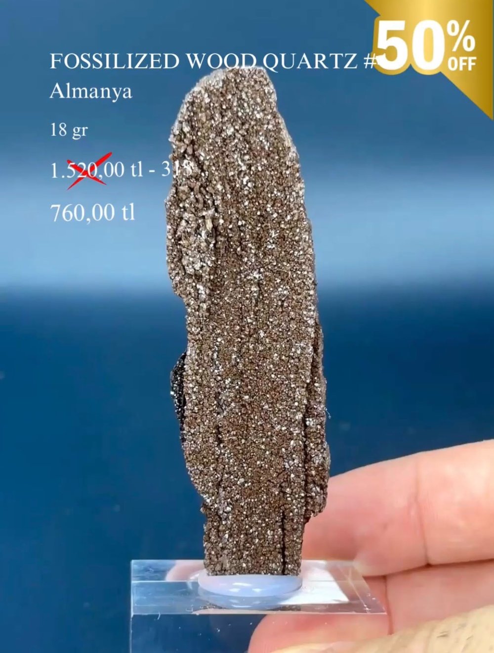 AĞAÇ FOSİL KUVARS 18 GR.