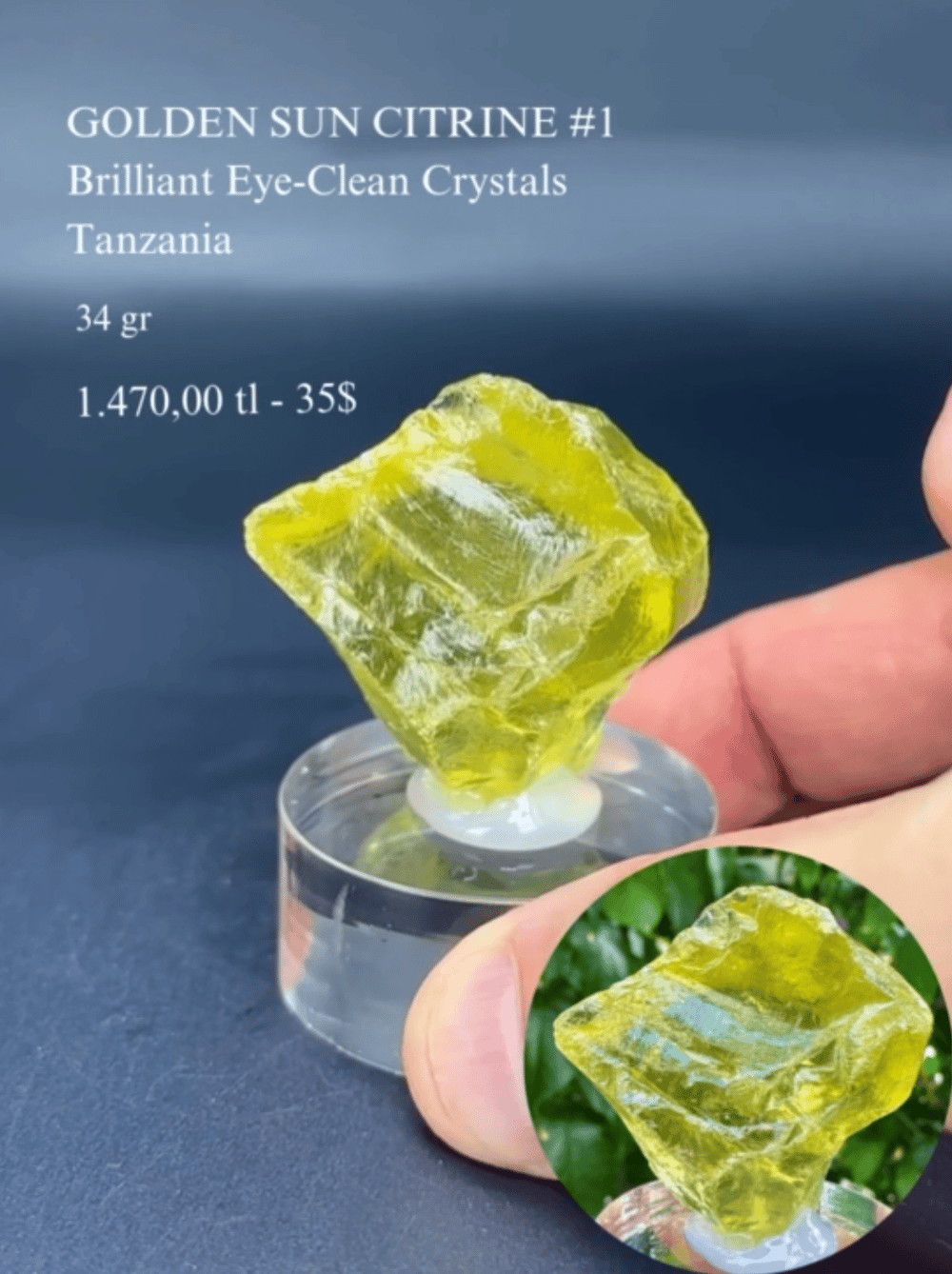 ALTIN GÜNEŞ SİTRİN 34 GR.