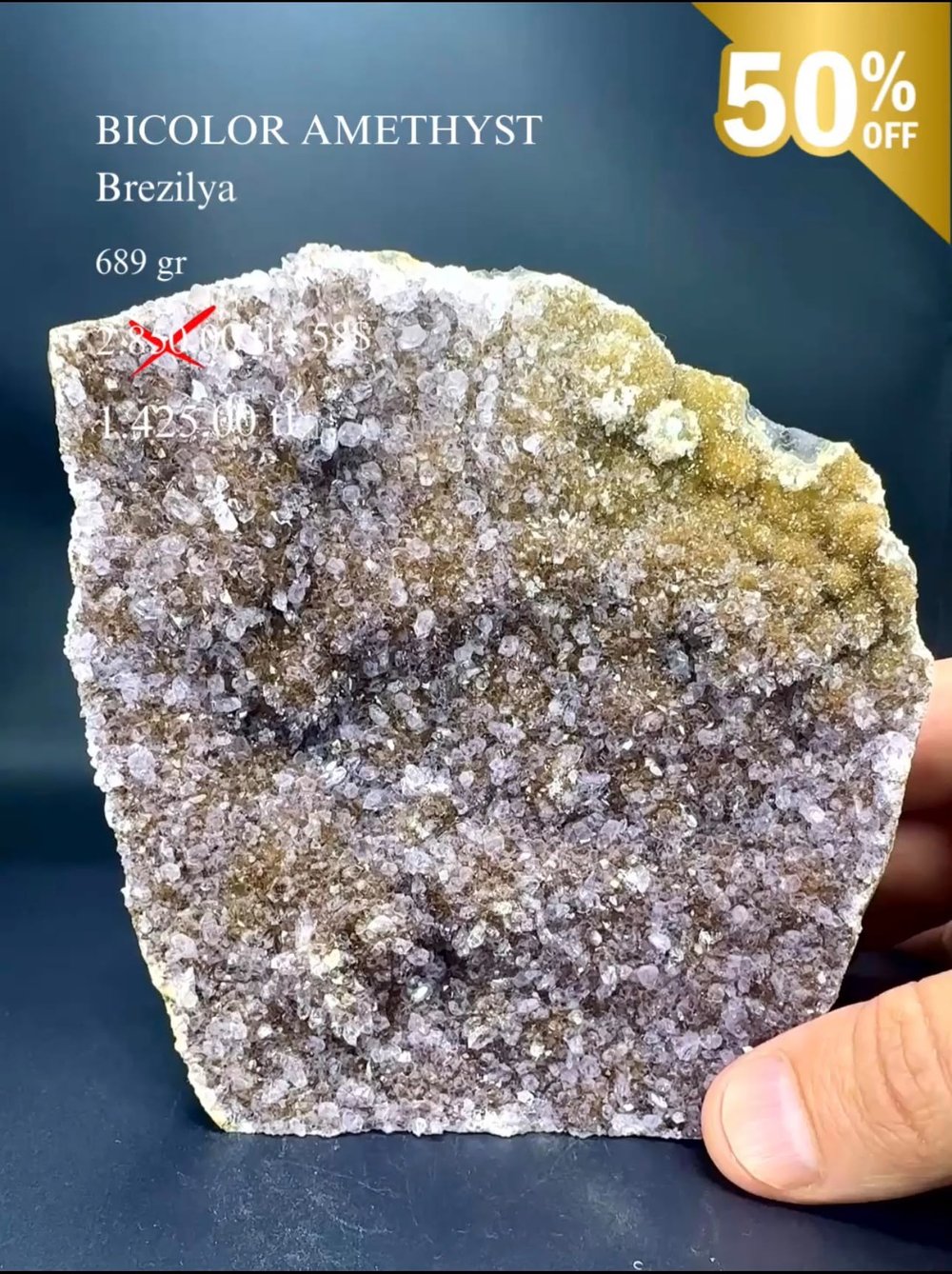 ÇİFT RENK AMETİST 689 GR.