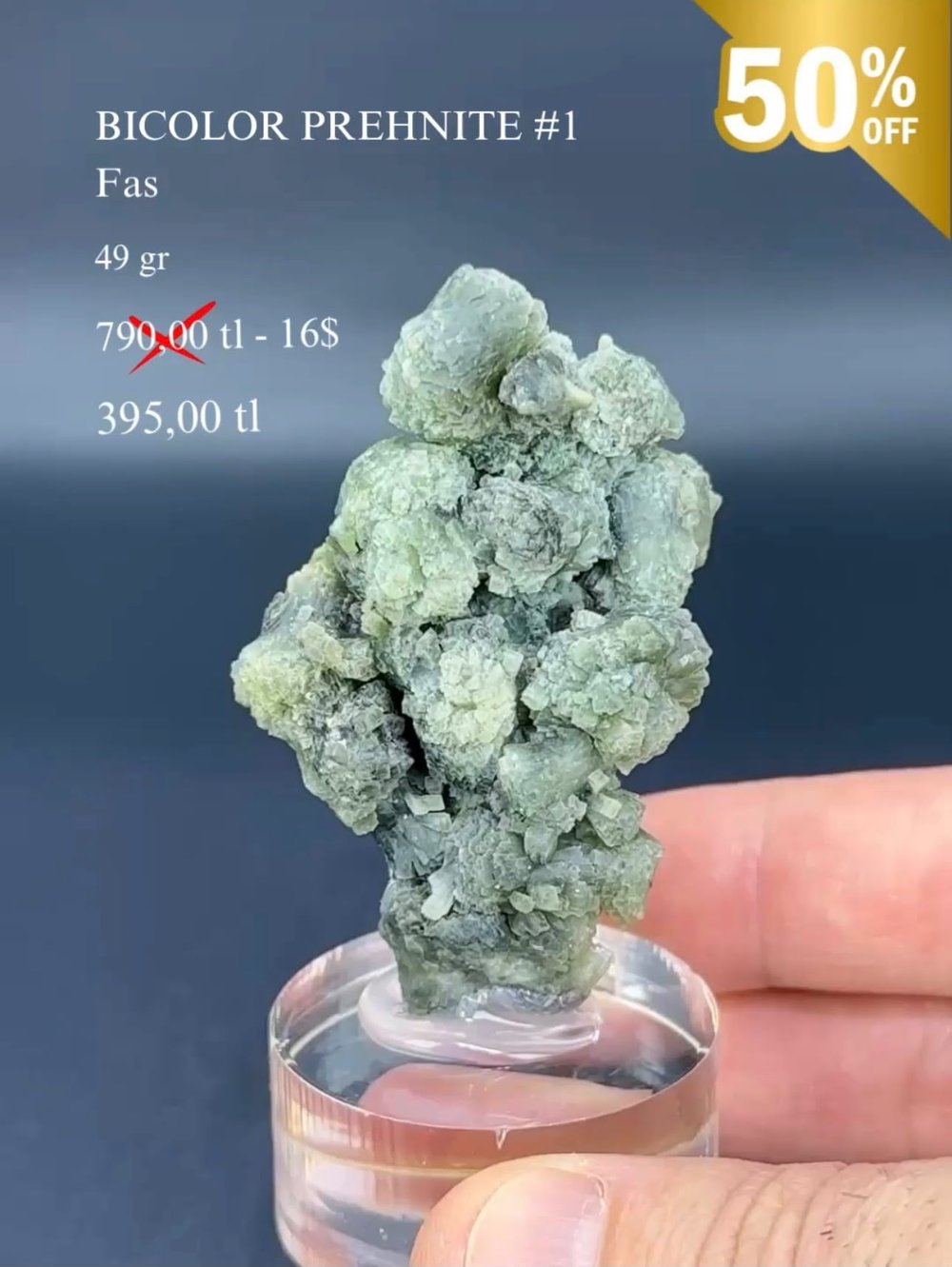 ÇİFT TONLU PREHNİT 49 GR.