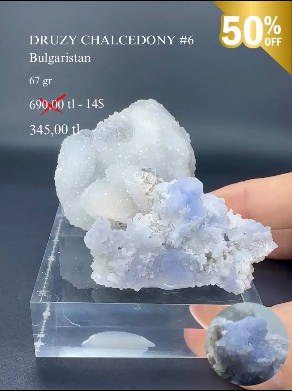 DRUZE KALSEDON 67 GR.