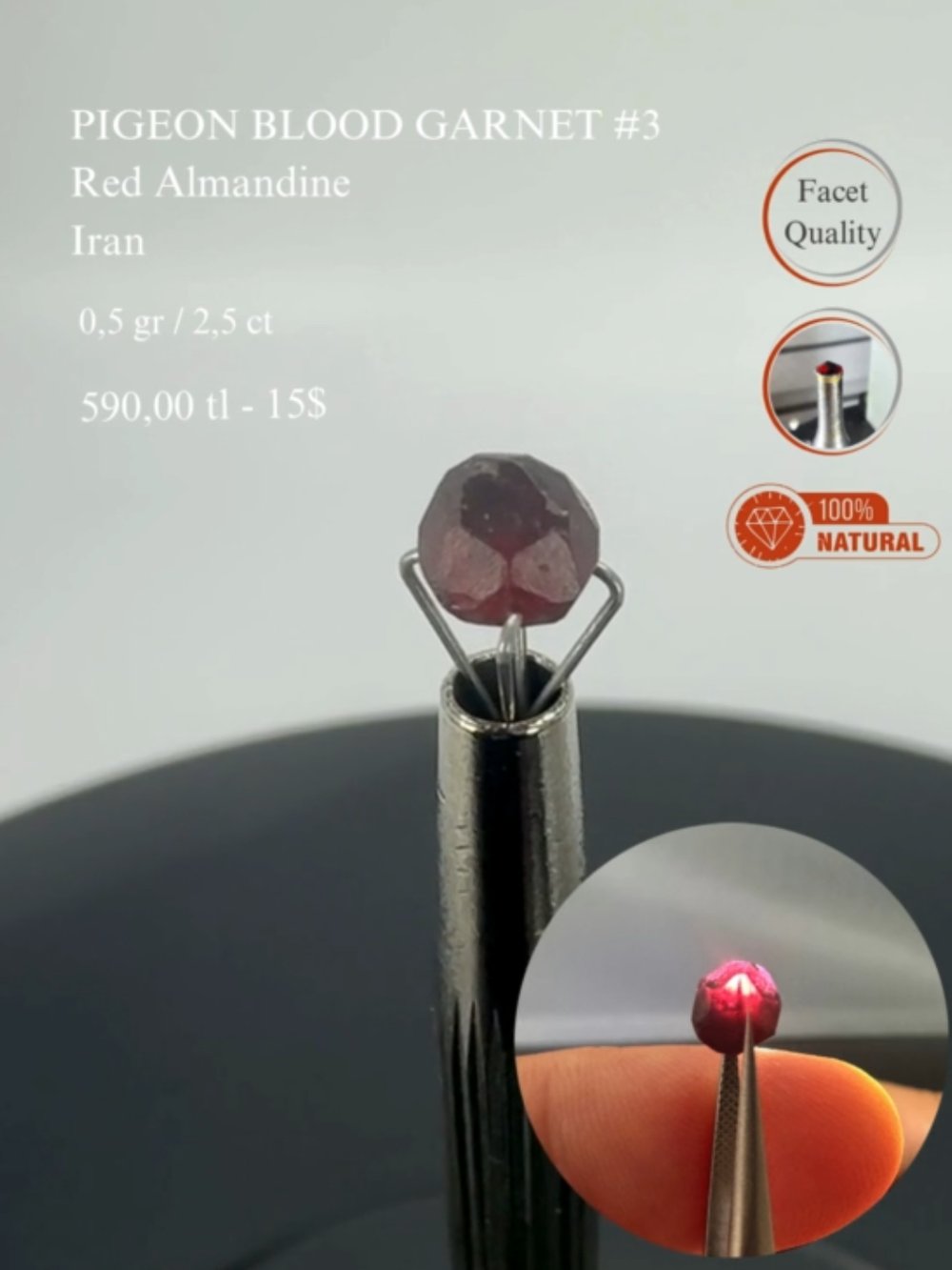 GÜVERCİN KANI GARNET 0,5 GR.