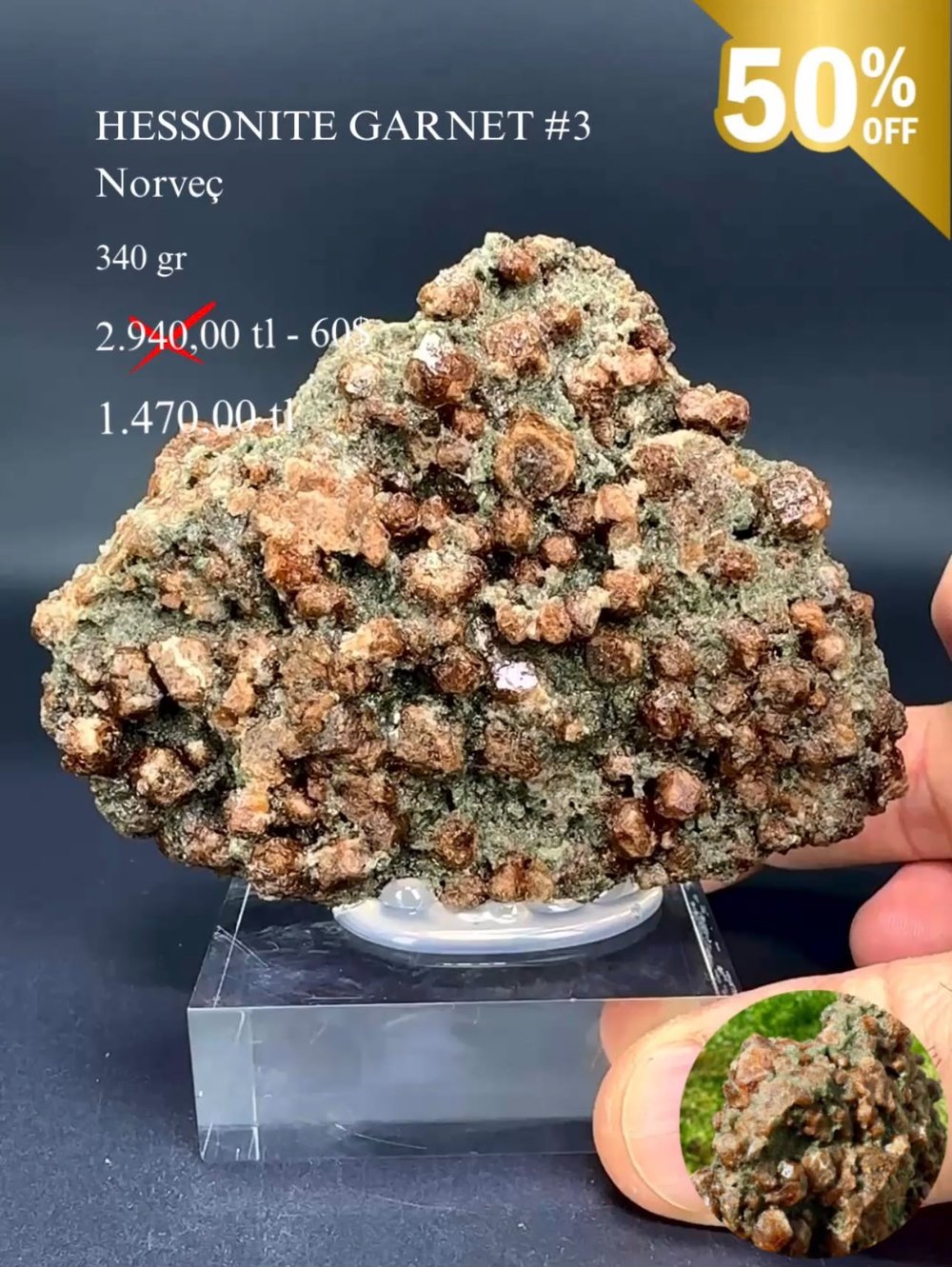 HESSONİT GARNET 340 GR.