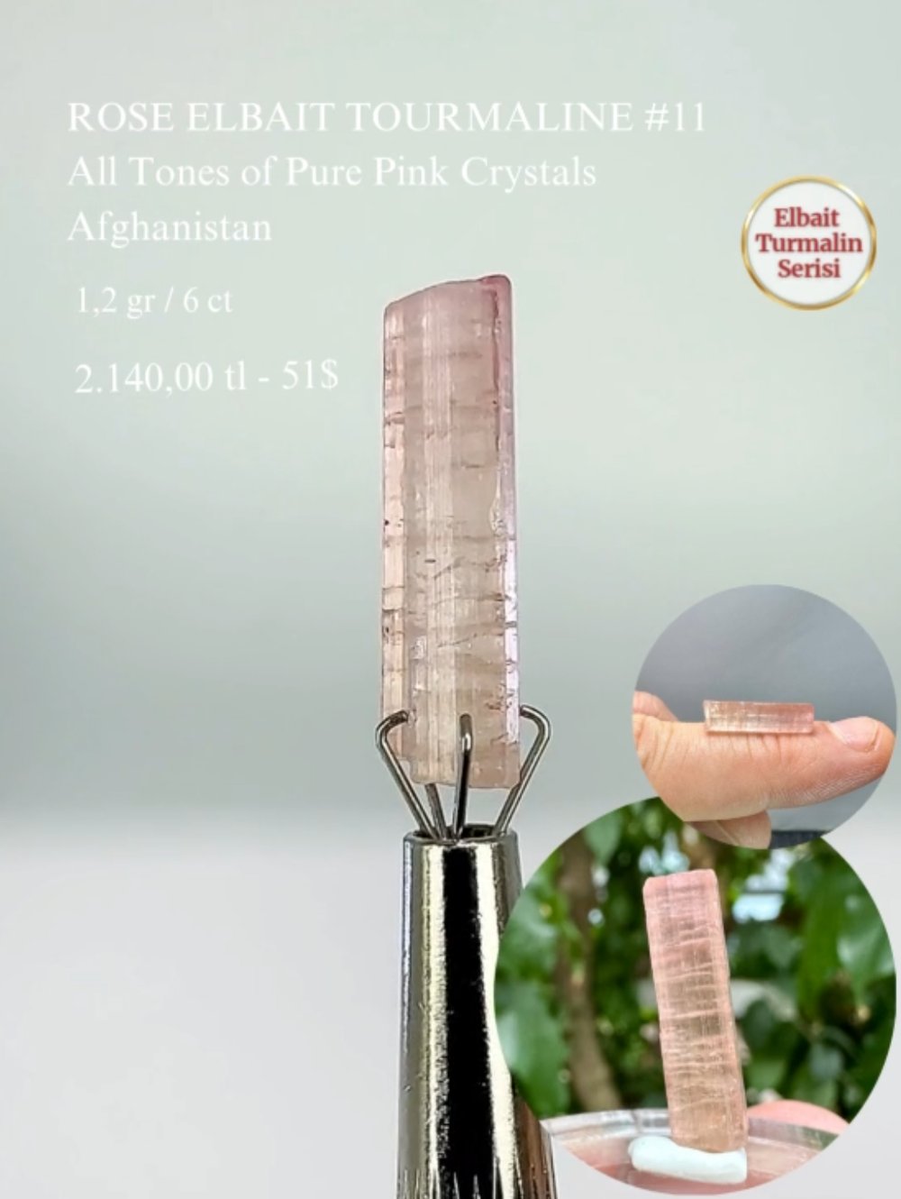 ROSE TURMALİN 1,2 GR.