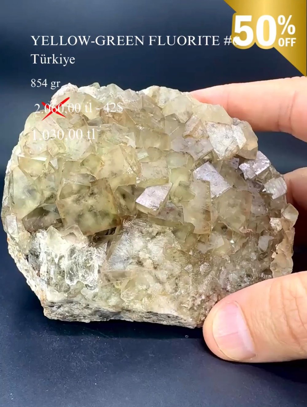 SARI & YEŞİL FLORİT 854 GR.