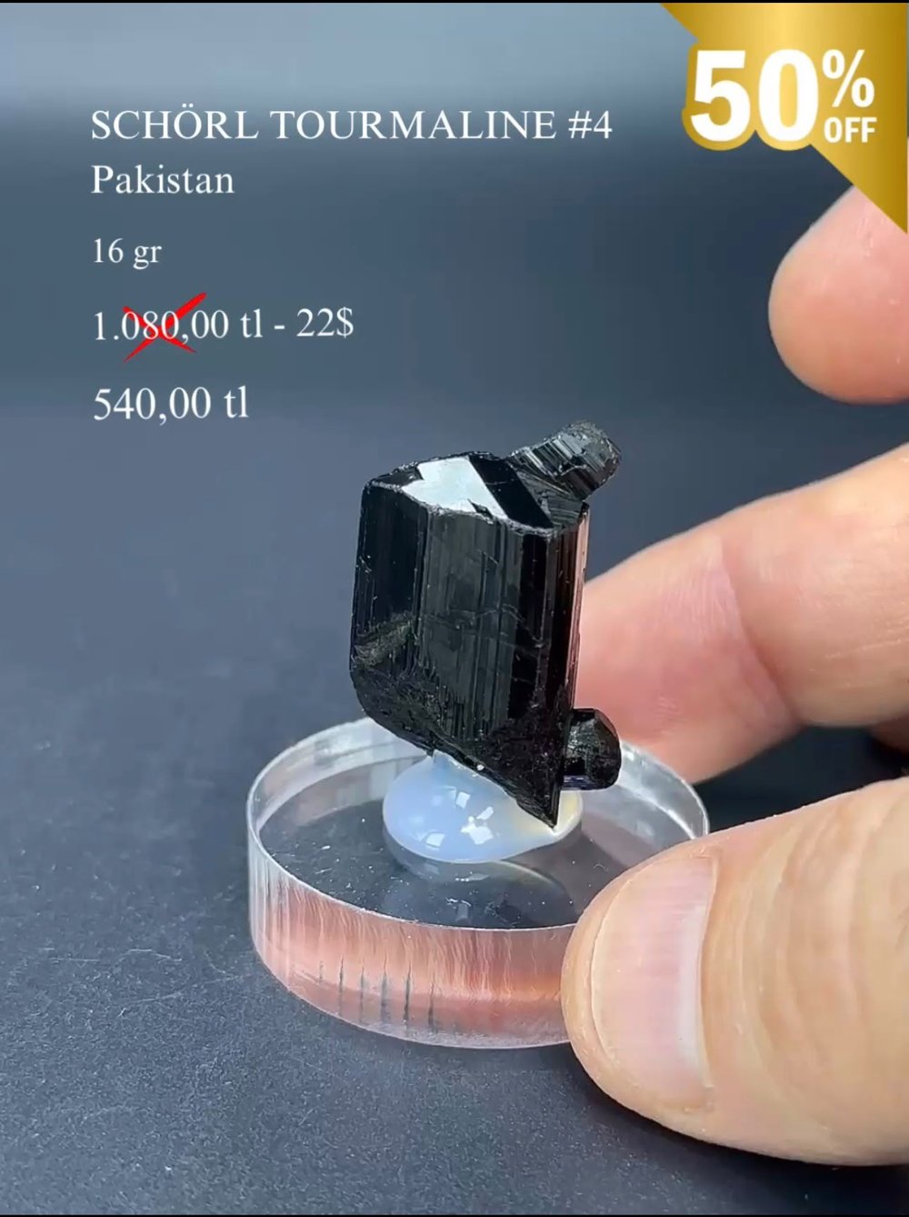SCHORL TURMALINE 16 GR.