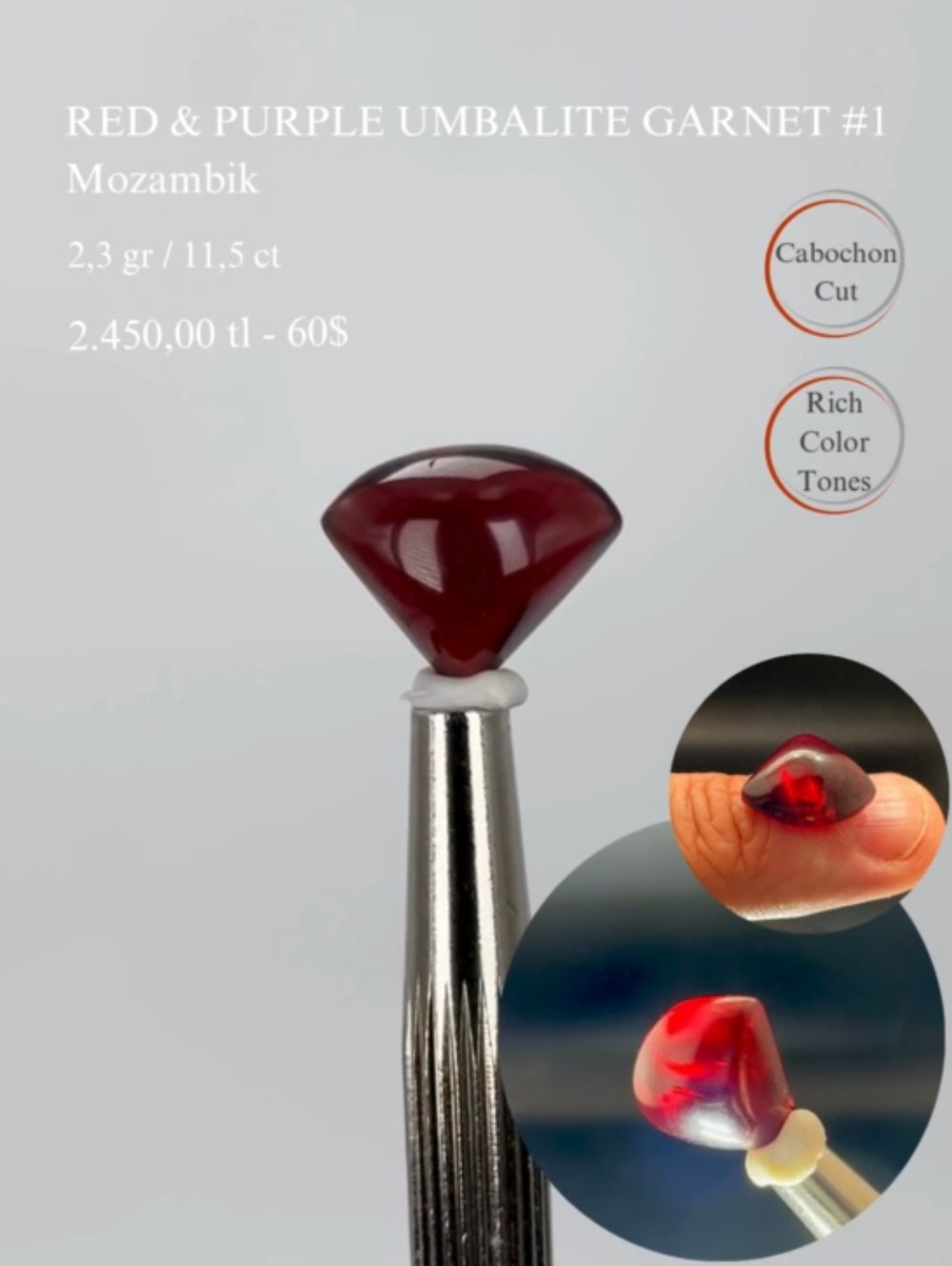 UMBALİT GARNET 2,3 GR.