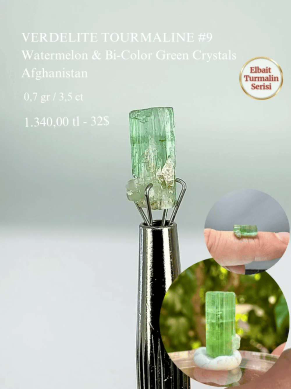 VERDELİT TURMALİN 0,7 GR.