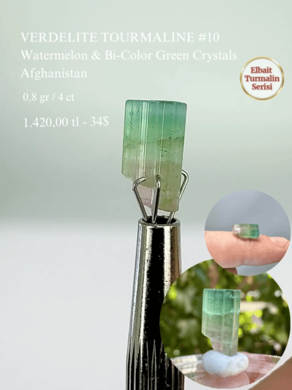 VERDELİT TURMALİN 0,8 GR.