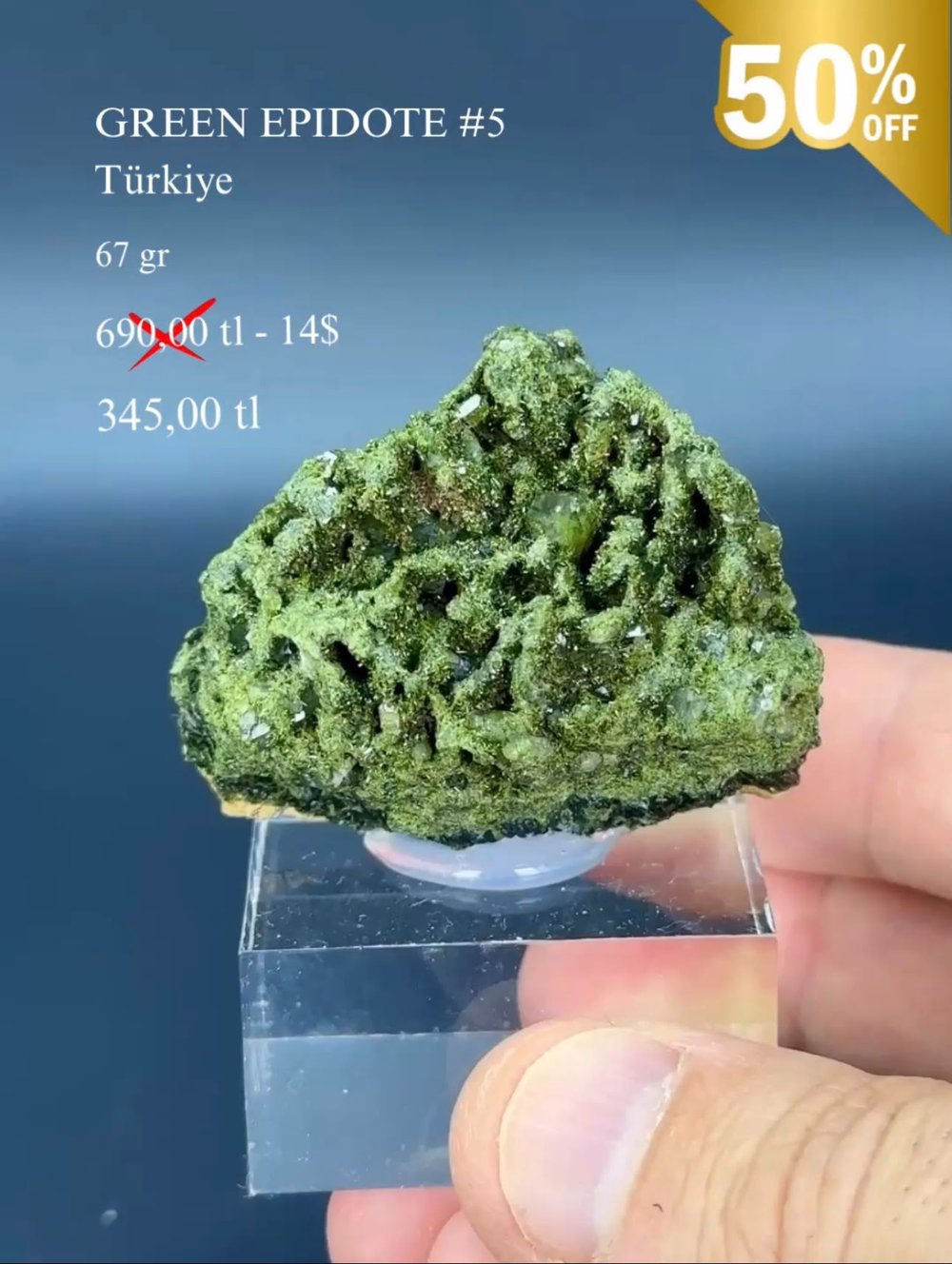 YEŞİL EPİDOT 67 GR. 