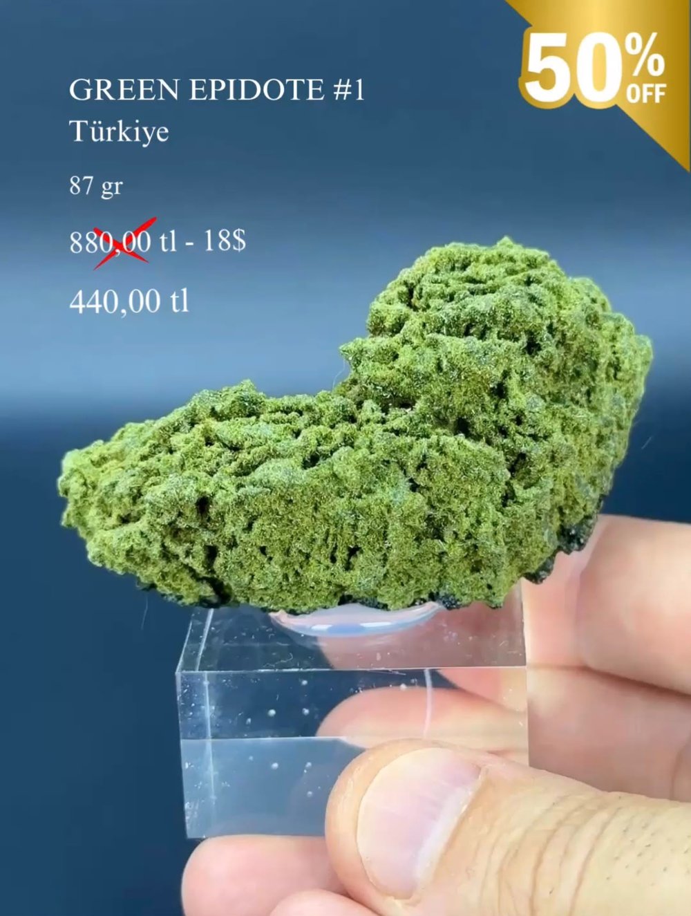 YEŞİL EPİDOT 87 GR. 