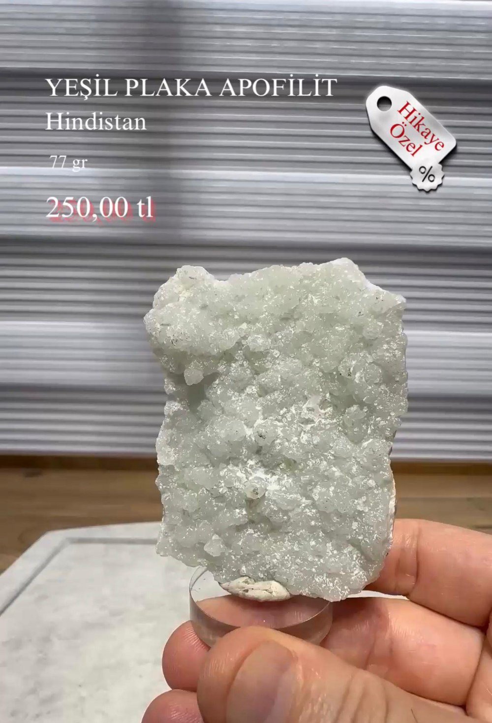 YEŞİL PLAKA APOFİLİT 77 GR.