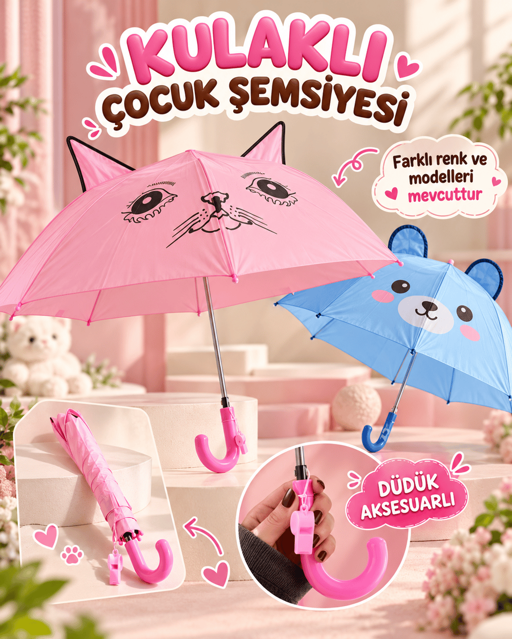 ÇOCUK KULAKLI ŞEMSİYE