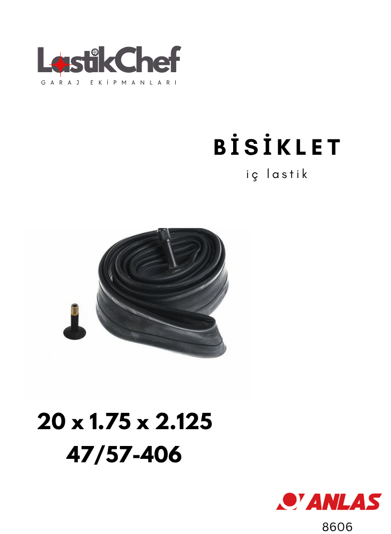  Bisiklet İç Lastiği 20x1.75x2.125