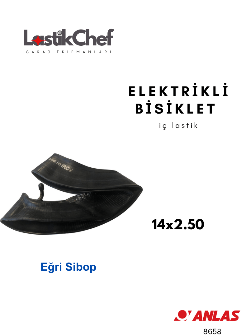  Elektrikli Bisiklet İç Lastik 14x2.50