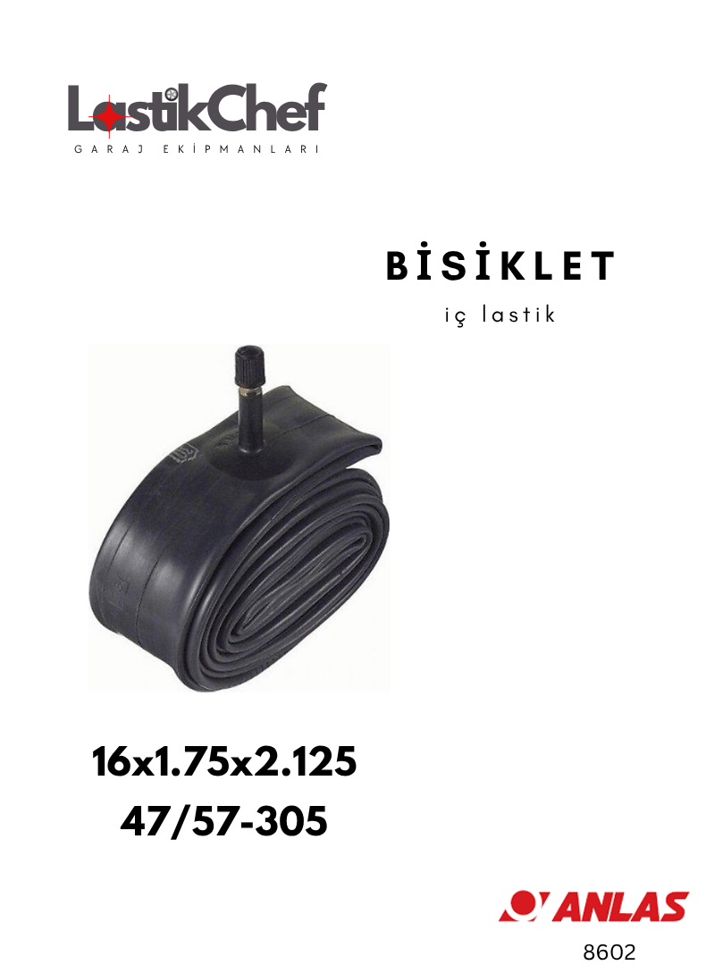 Bisiklet İç Lastiği 16x1.75x2.125