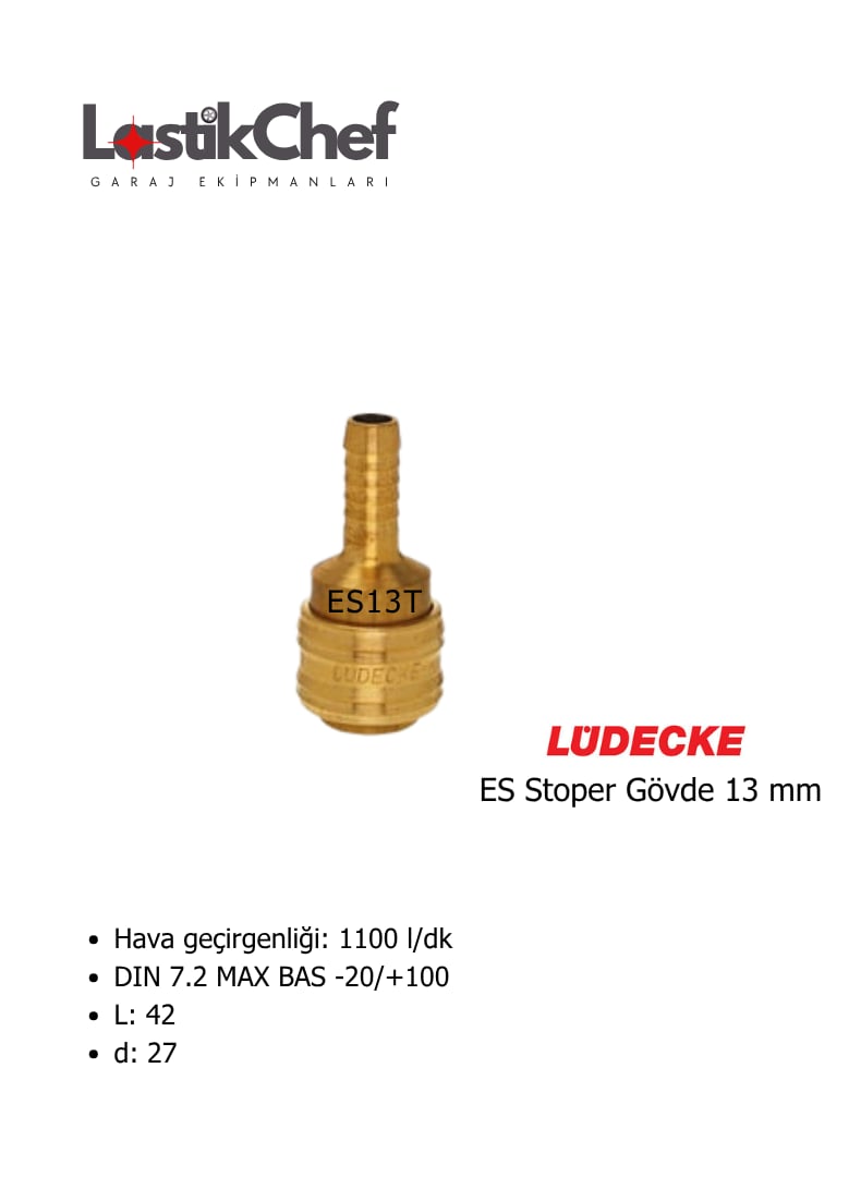 Lüdecke ES13T ES Stoper Gövde 13 mm