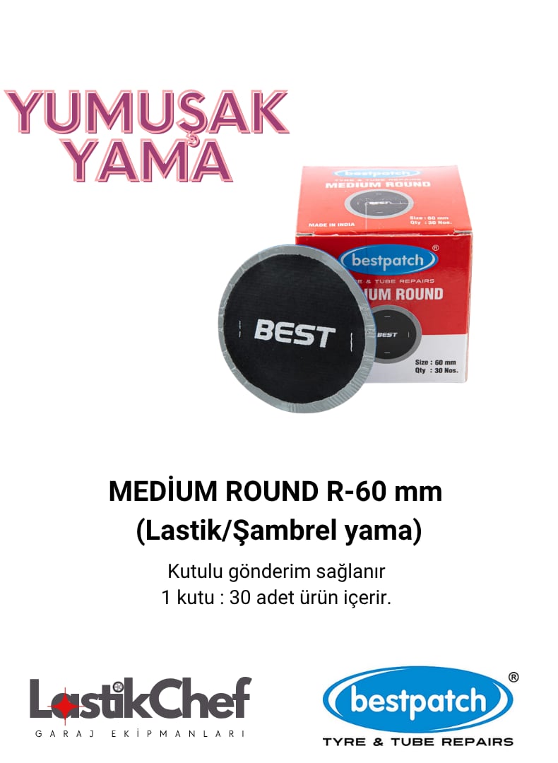 MEDİUM ROUND R-60 mm (Lastik/Şambrel yama)