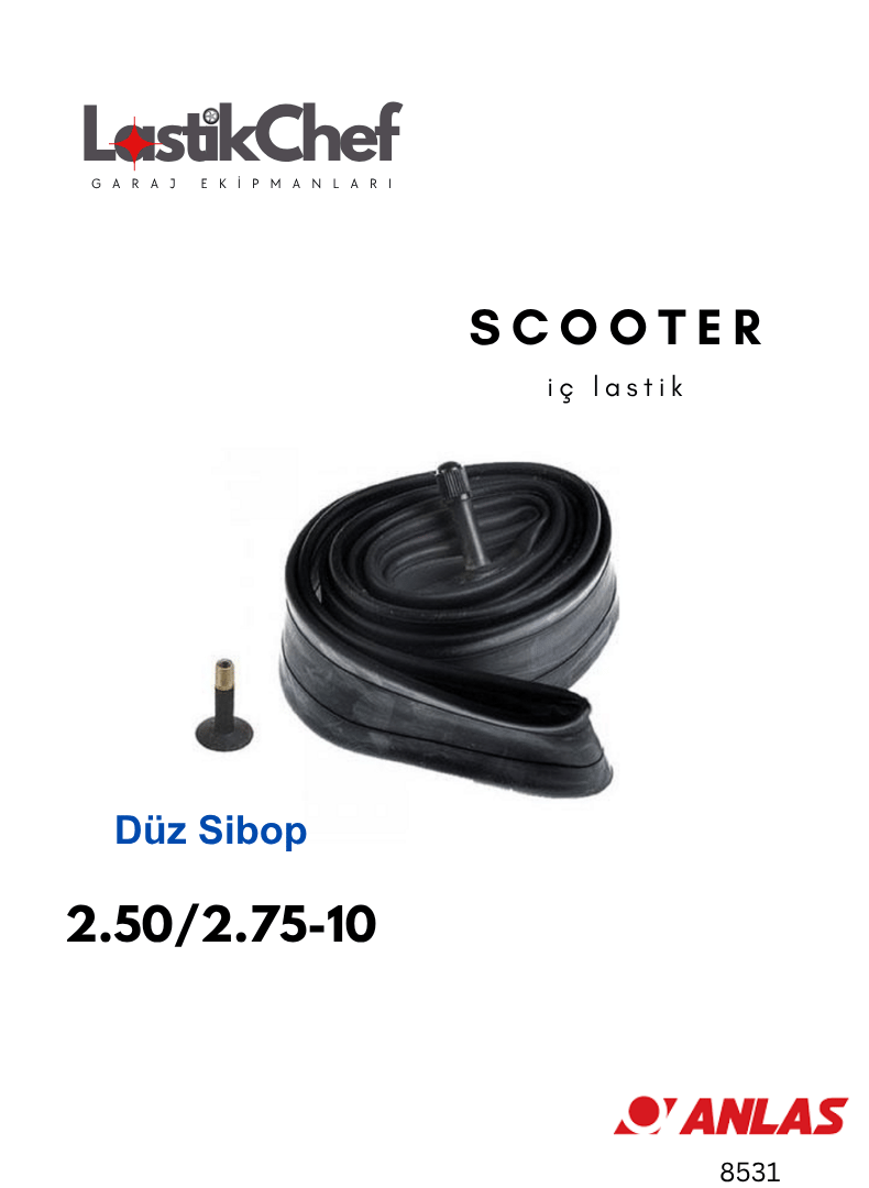 Scooter İç Lastiği 2.50/2.75-10