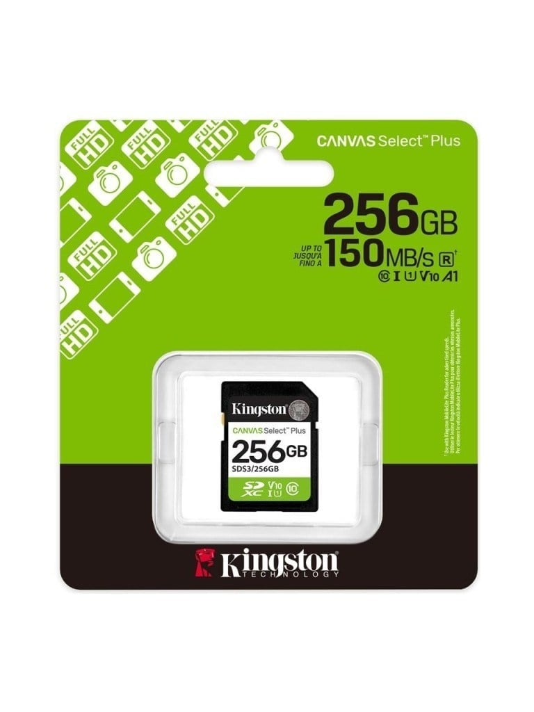 Kingston SDS3/256GB SDXC Canvas Select Plus Gen3 150MB