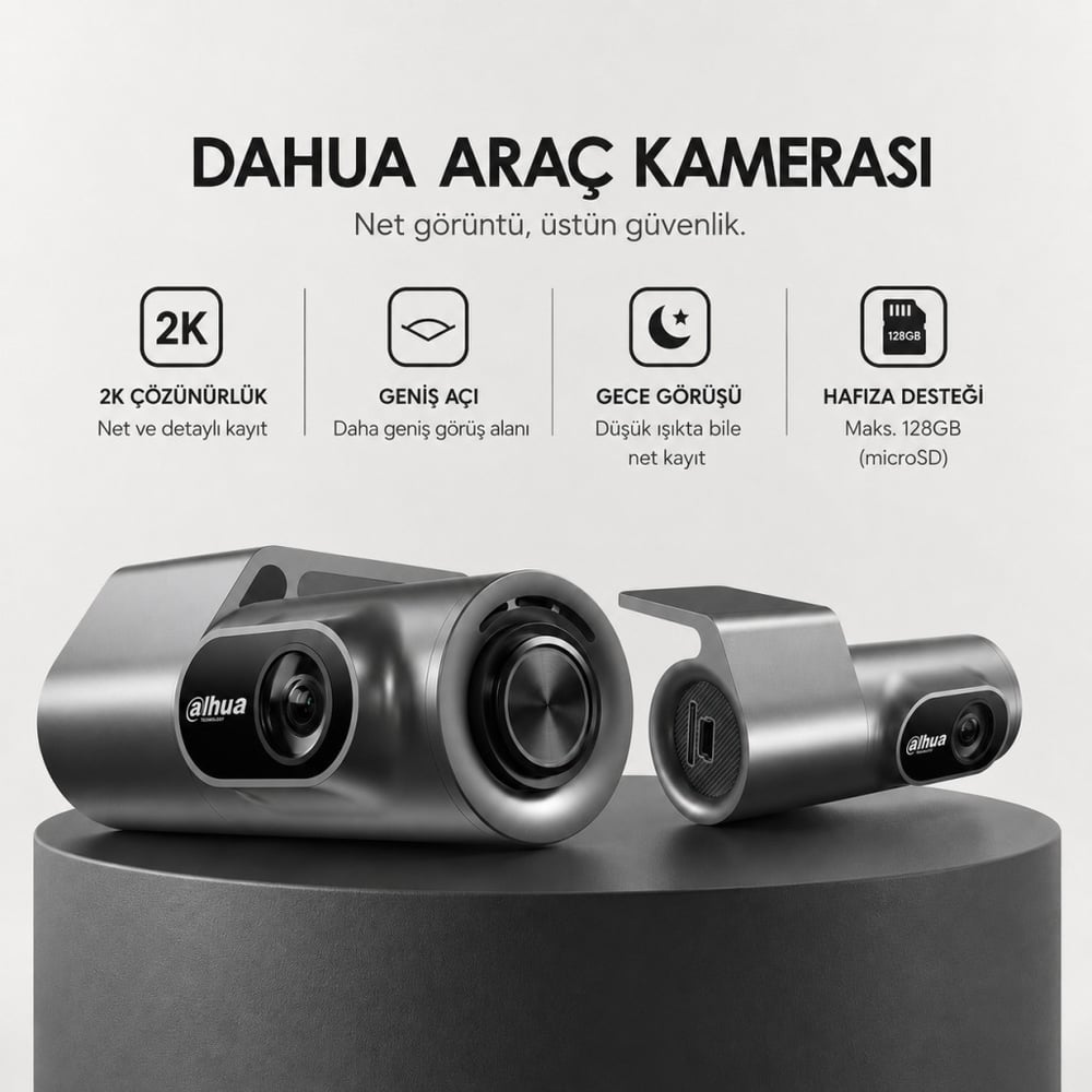 M1Pro Full HD 1080P G-Sensör Gece Görüş Destekli Döngüsel Kayıt Yapabilen Geniş Açılı Mobil Uygulamalı Araç İçi Kamera (DAHUA TÜRKİYE GARANTİLİ)