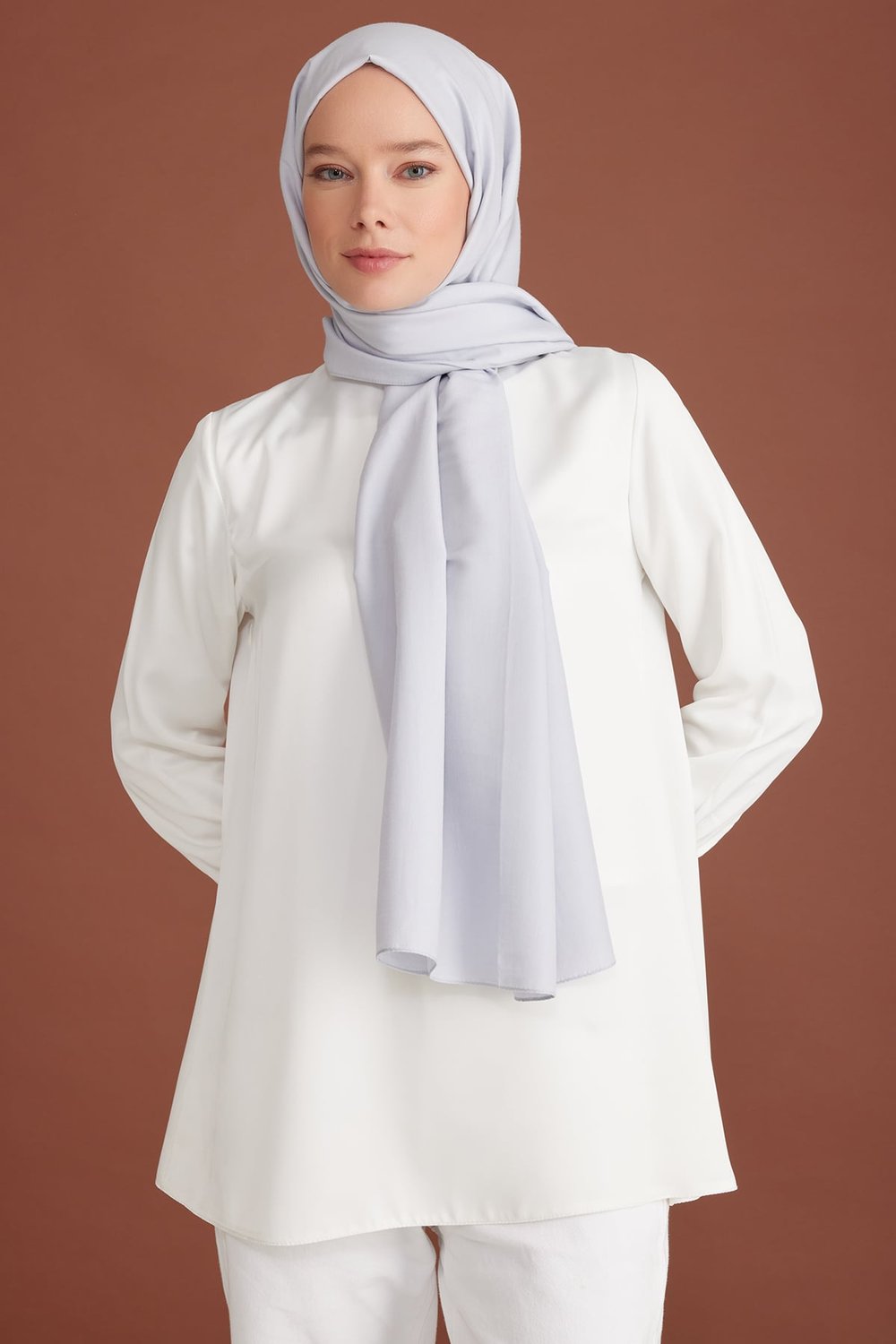 Belli Fresh Düz Tensel Gümüş Floransa Şal - 6002914