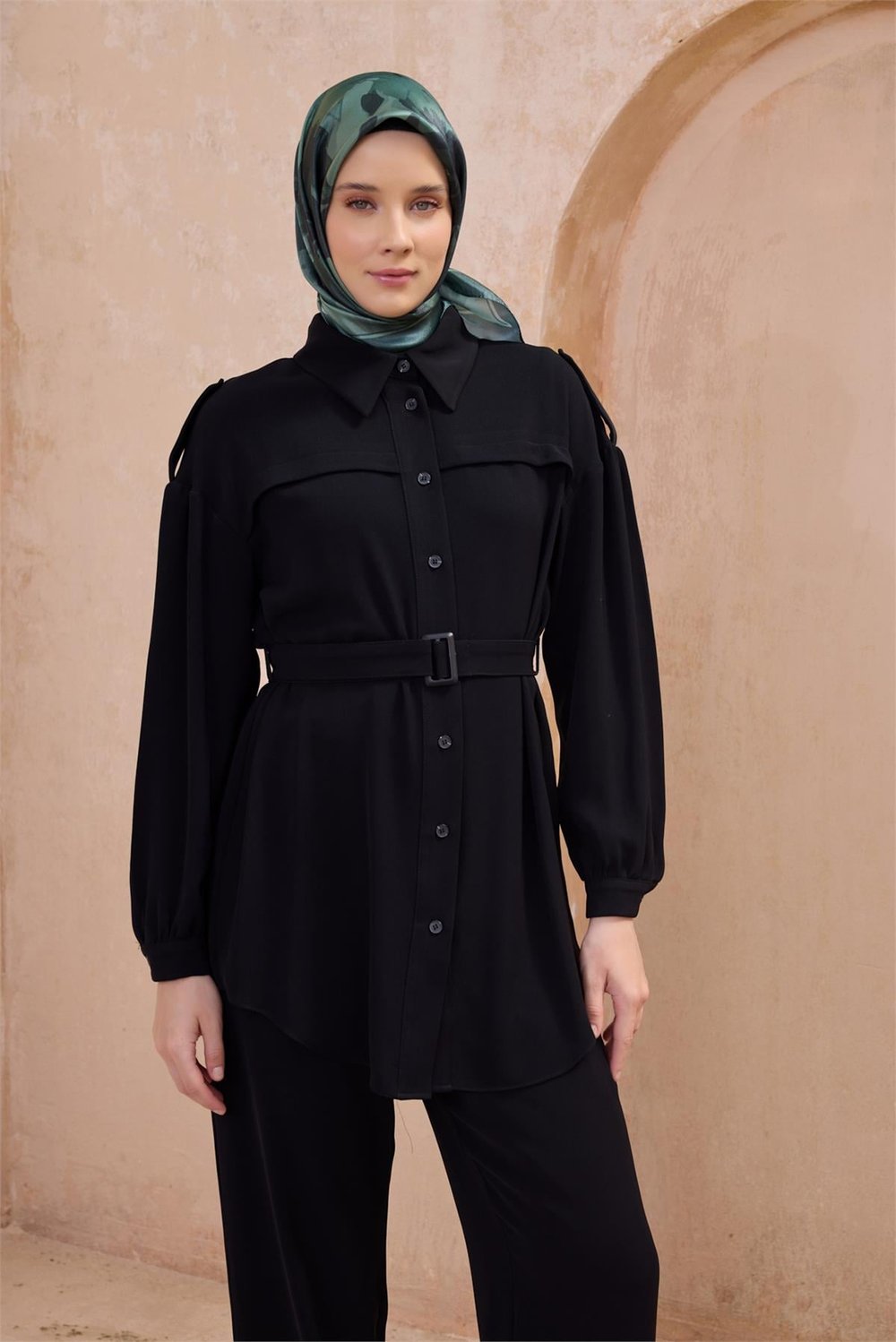 BELLİ FRESH ÇİÇEK DESEN HAKİ KRİSTAL EŞARP 2011