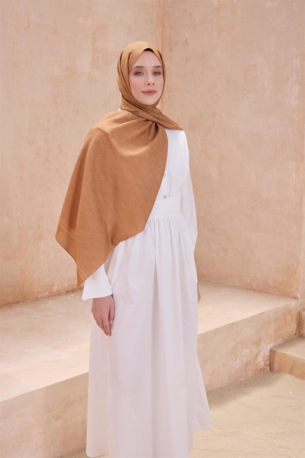 Belli Fresh Şal Desen Somon Siena Şal 4 - 23