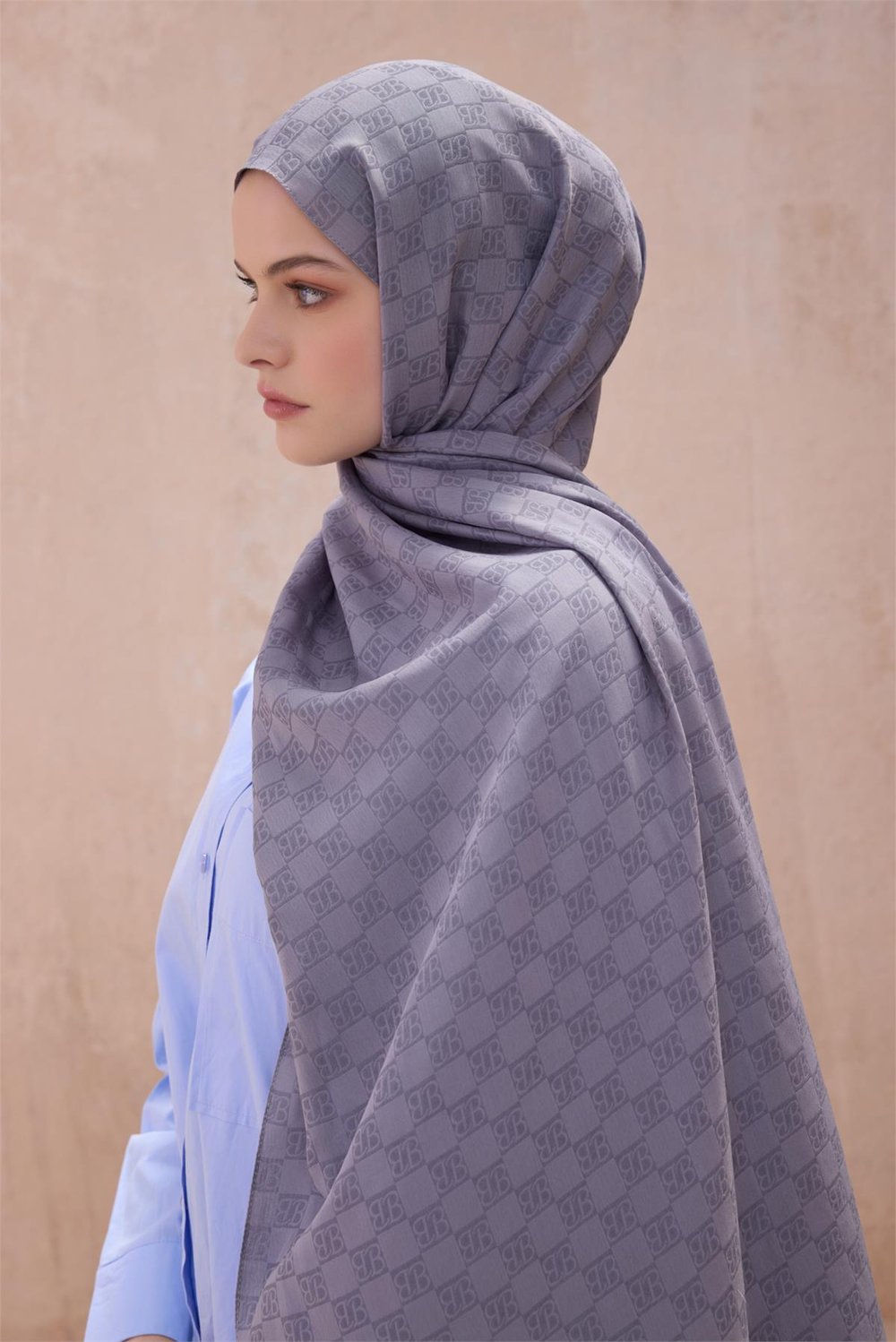Belli Fresh Logo Desen Gri Siena Şal 5 - 20